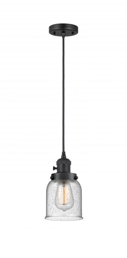 Bell - 1 Light - 5 inch - Matte Black - Cord hung - Mini Pendant
