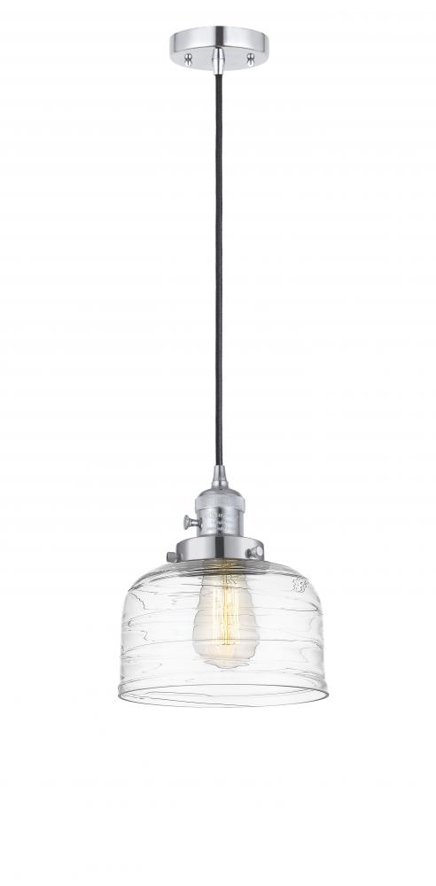 Bell - 1 Light - 8 inch - Polished Chrome - Cord hung - Mini Pendant