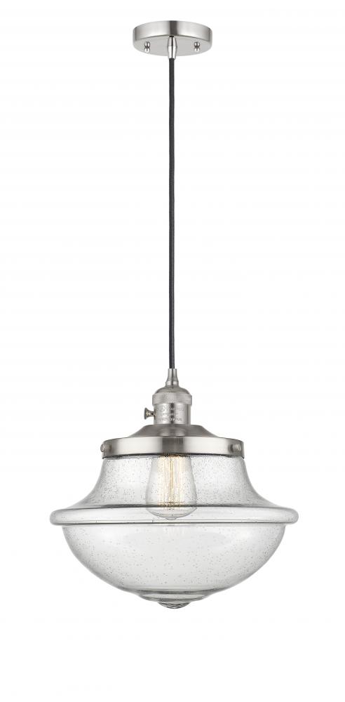 Oxford - 1 Light - 12 inch - Polished Nickel - Cord hung - Mini Pendant