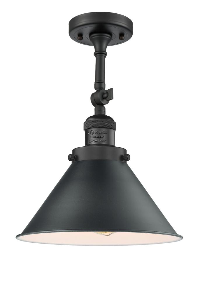 Briarcliff - 1 Light - 10 inch - Matte Black - Adjustable Semi-Flush Mount