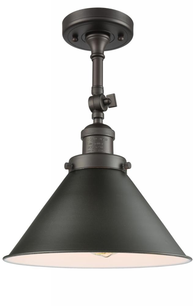 Briarcliff - 1 Light - 10 inch - Oil Rubbed Bronze - Adjustable Semi-Flush Mount