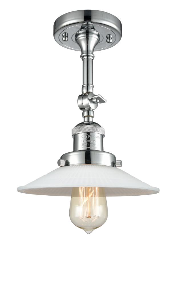 Halophane - 1 Light - 9 inch - Polished Chrome - Adjustable Semi-Flush Mount