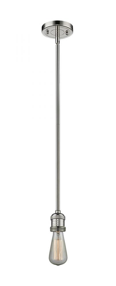 Bare Bulb - 1 Light - 2 inch - Polished Nickel - Stem Hung - Mini Pendant