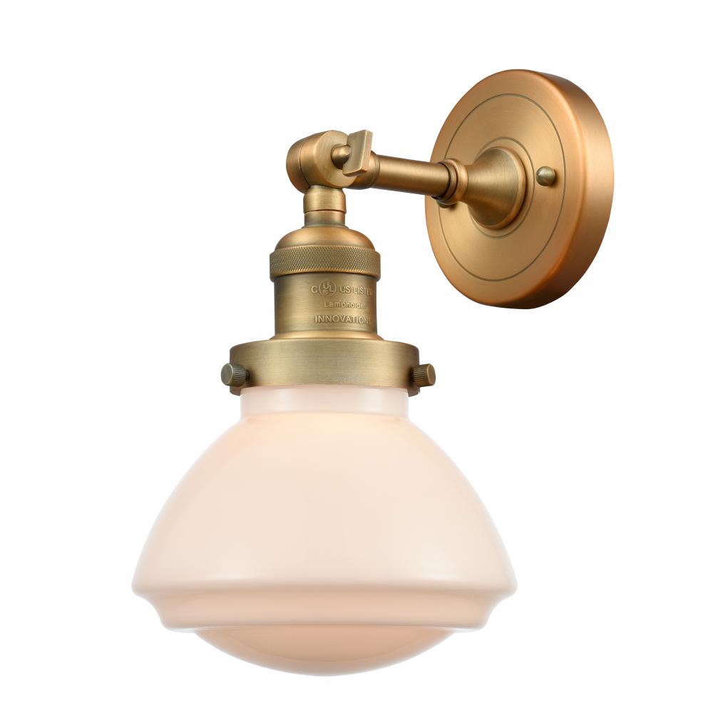 Olean - 1 Light - 7 inch - Brushed Brass - Adjustable Sconce
