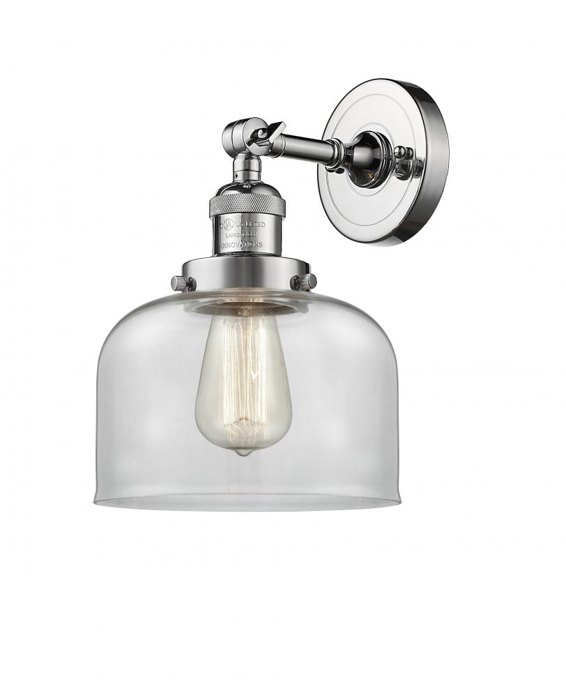 Bell - 1 Light - 8 inch - Polished Chrome - Adjustable Sconce