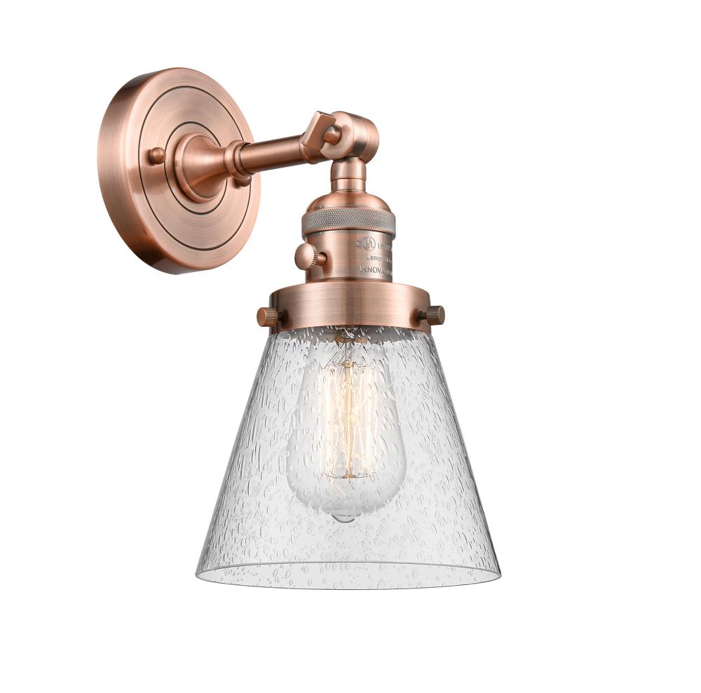 Cone - 1 Light - 6 inch - Antique Copper - Adjustable Sconce