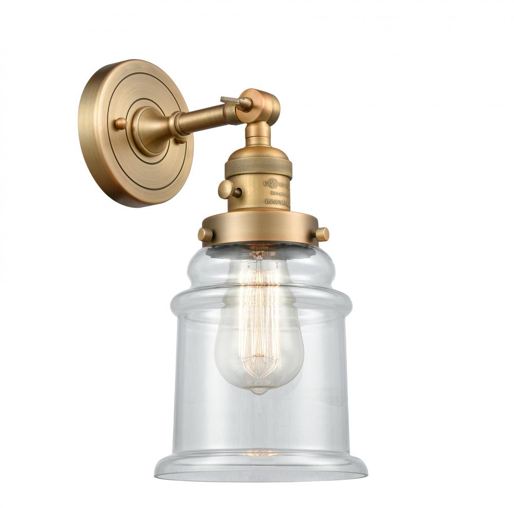 Canton - 1 Light - 7 inch - Brushed Brass - Adjustable Sconce