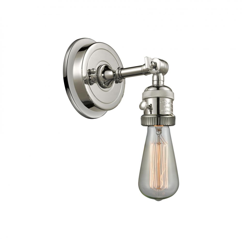 Bare Bulb - 1 Light - 5 inch - Polished Nickel - Adjustable Sconce