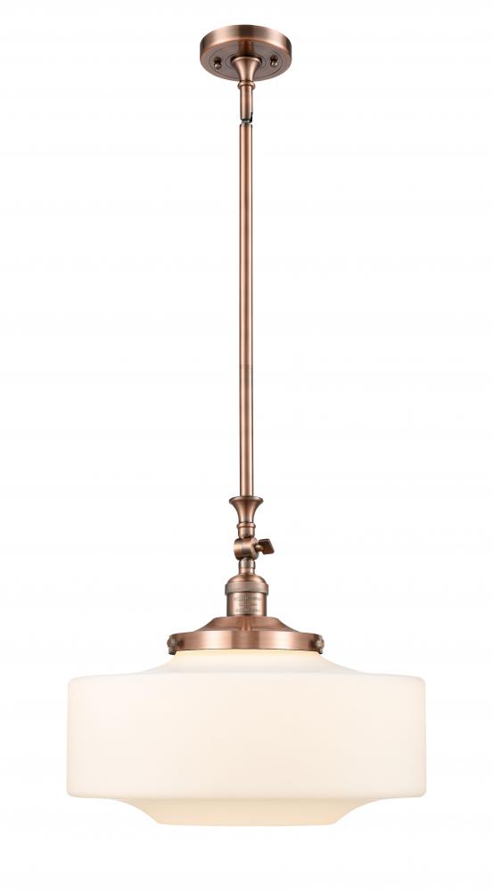 Bridgeton - 1 Light - 16 inch - Antique Copper - Stem Hung - Adjustable Mini Pendant