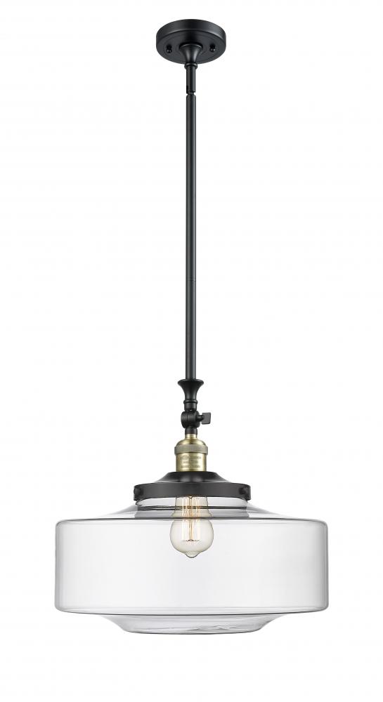Bridgeton - 1 Light - 16 inch - Black Antique Brass - Stem Hung - Adjustable Mini Pendant