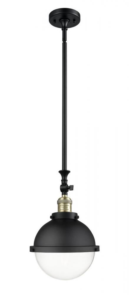 Hampden - 1 Light - 9 inch - Black Antique Brass - Stem Hung - Adjustable Mini Pendant