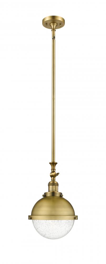 Hampden - 1 Light - 9 inch - Brushed Brass - Stem Hung - Adjustable Mini Pendant