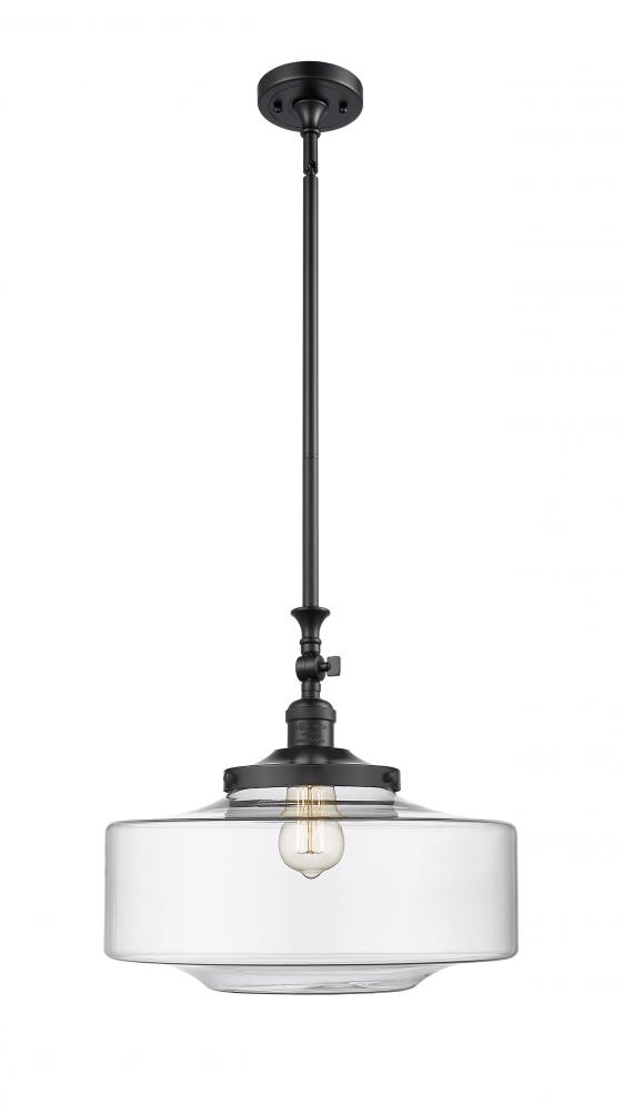 Bridgeton - 1 Light - 16 inch - Matte Black - Stem Hung - Adjustable Mini Pendant