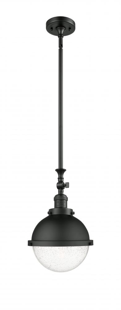 Hampden - 1 Light - 9 inch - Matte Black - Stem Hung - Adjustable Mini Pendant