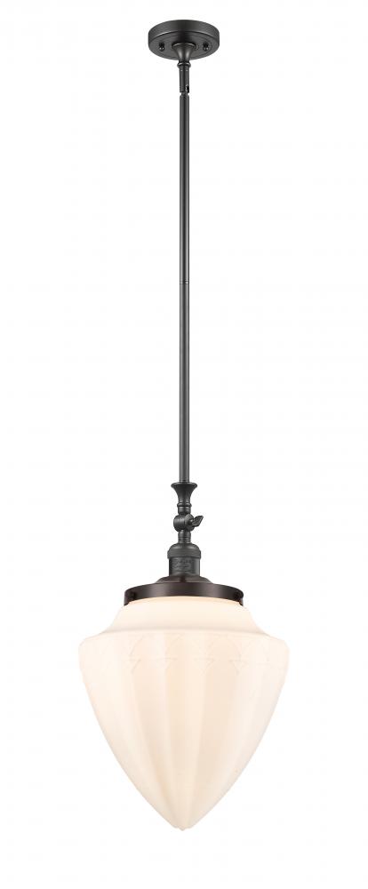 Bullet - 1 Light - 12 inch - Oil Rubbed Bronze - Stem Hung - Adjustable Mini Pendant