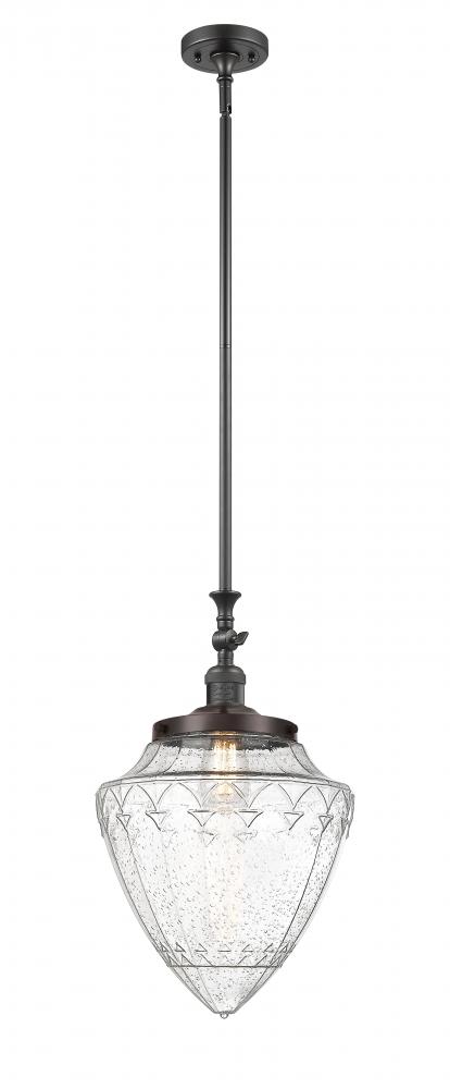 Bullet - 1 Light - 12 inch - Oil Rubbed Bronze - Stem Hung - Adjustable Mini Pendant