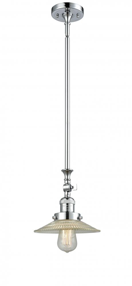 Halophane - 1 Light - 9 inch - Polished Chrome - Stem Hung - Adjustable Mini Pendant