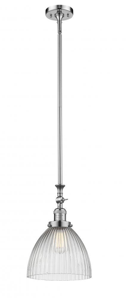 Seneca Falls - 1 Light - 10 inch - Polished Chrome - Stem Hung - Adjustable Mini Pendant