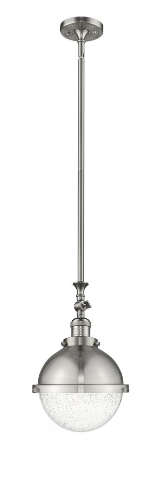Hampden - 1 Light - 9 inch - Brushed Satin Nickel - Stem Hung - Adjustable Mini Pendant