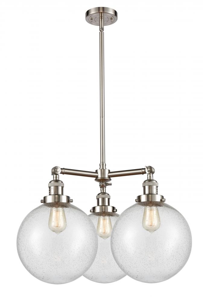 Beacon - 3 Light - 24 inch - Brushed Satin Nickel - Stem Hung - Chandelier