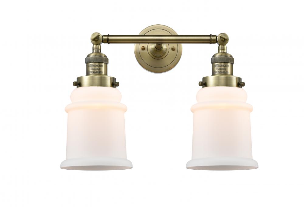 Canton - 2 Light - 17 inch - Antique Brass - Adjustable Bath Vanity Light