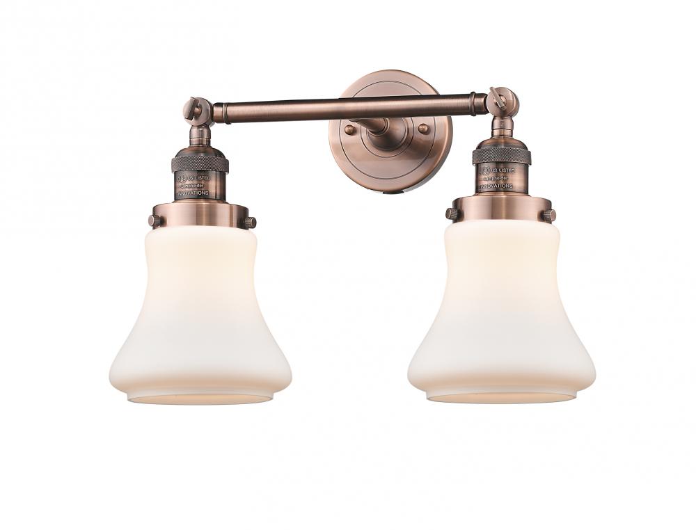 Bellmont - 2 Light - 17 inch - Antique Copper - Adjustable Bath Vanity Light