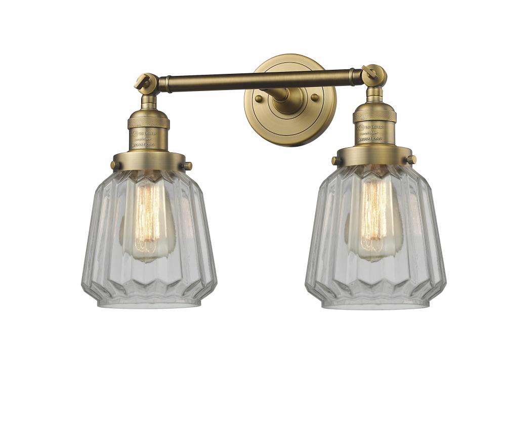 Chatham - 2 Light - 16 inch - Brushed Brass - Adjustable Bath Vanity Light