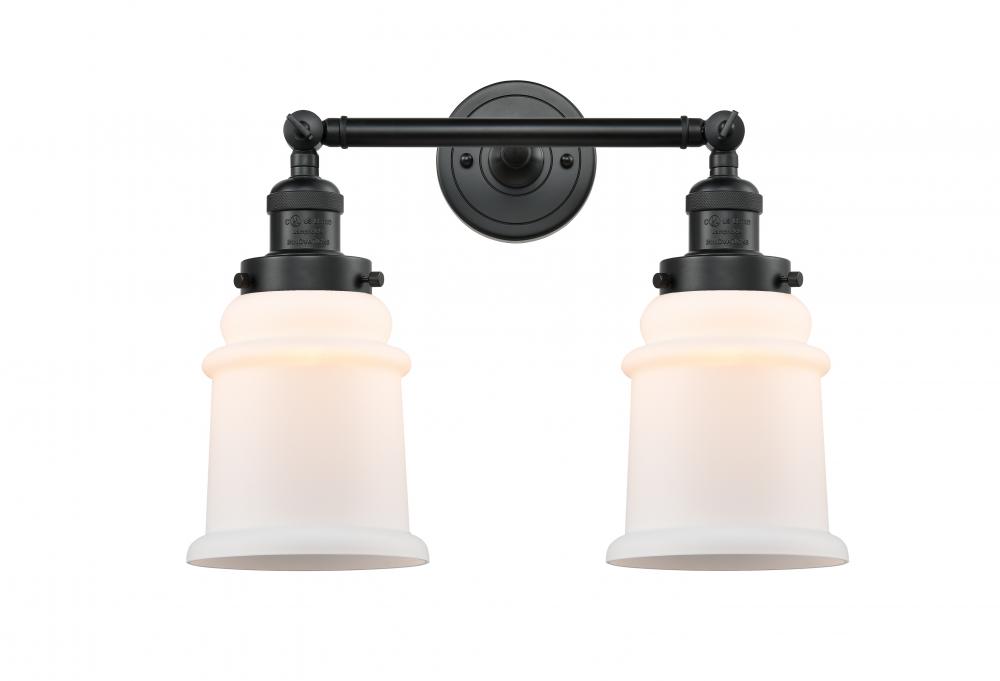 Canton - 2 Light - 17 inch - Matte Black - Adjustable Bath Vanity Light