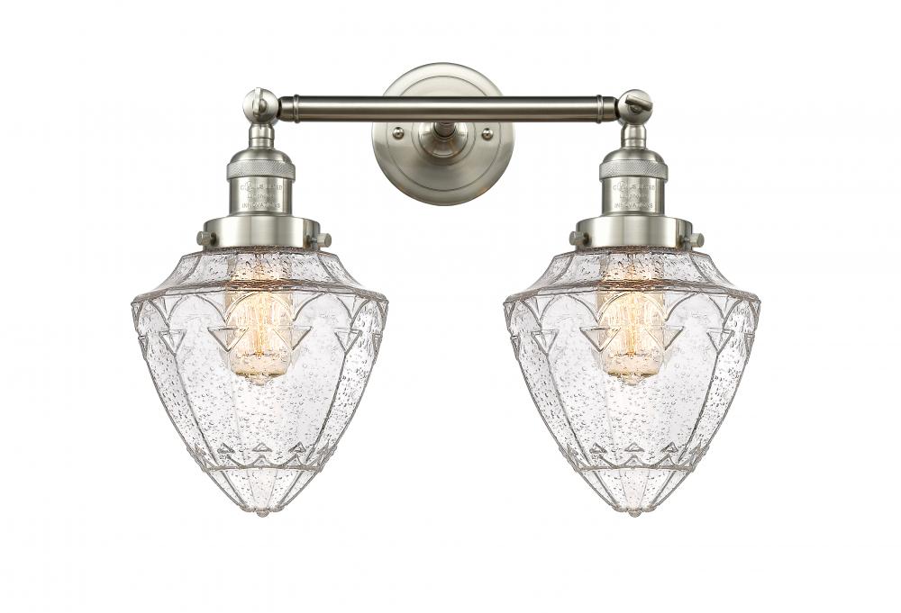 Bullet - 2 Light - 18 inch - Brushed Satin Nickel - Adjustable Bath Vanity Light