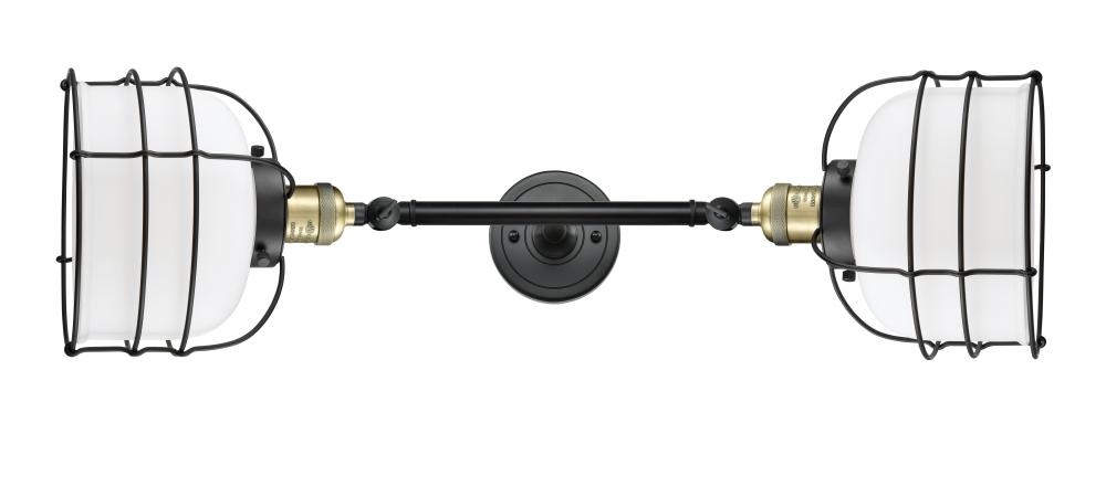 Bell Cage - 2 Light - 9 inch - Black Antique Brass - Adjustable Bath Vanity Light