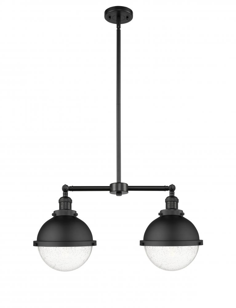 Hampden - 2 Light - 18 inch - Matte Black - Stem Hung - Adjustable Island Light