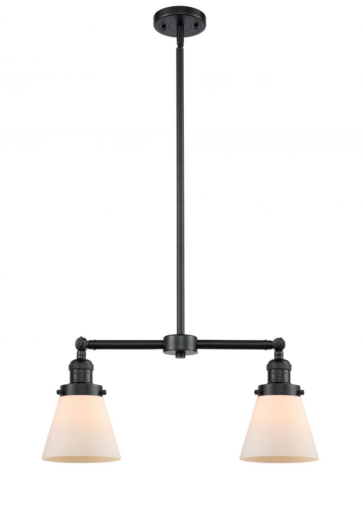 Cone - 2 Light - 21 inch - Oil Rubbed Bronze - Stem Hung - Adjustable Island Light