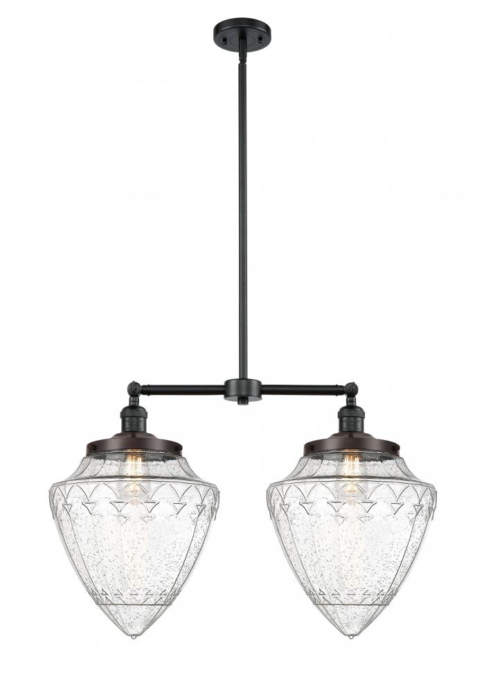 Bullet - 2 Light - 24 inch - Oil Rubbed Bronze - Stem Hung - Adjustable Island Light