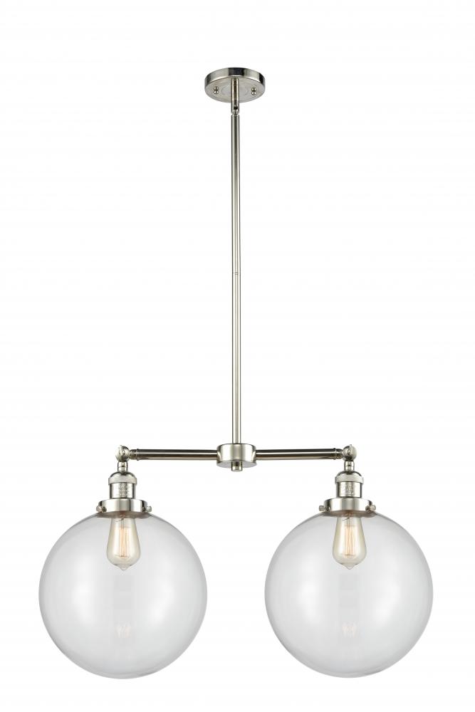Beacon - 2 Light - 27 inch - Polished Nickel - Stem Hung - Adjustable Island Light