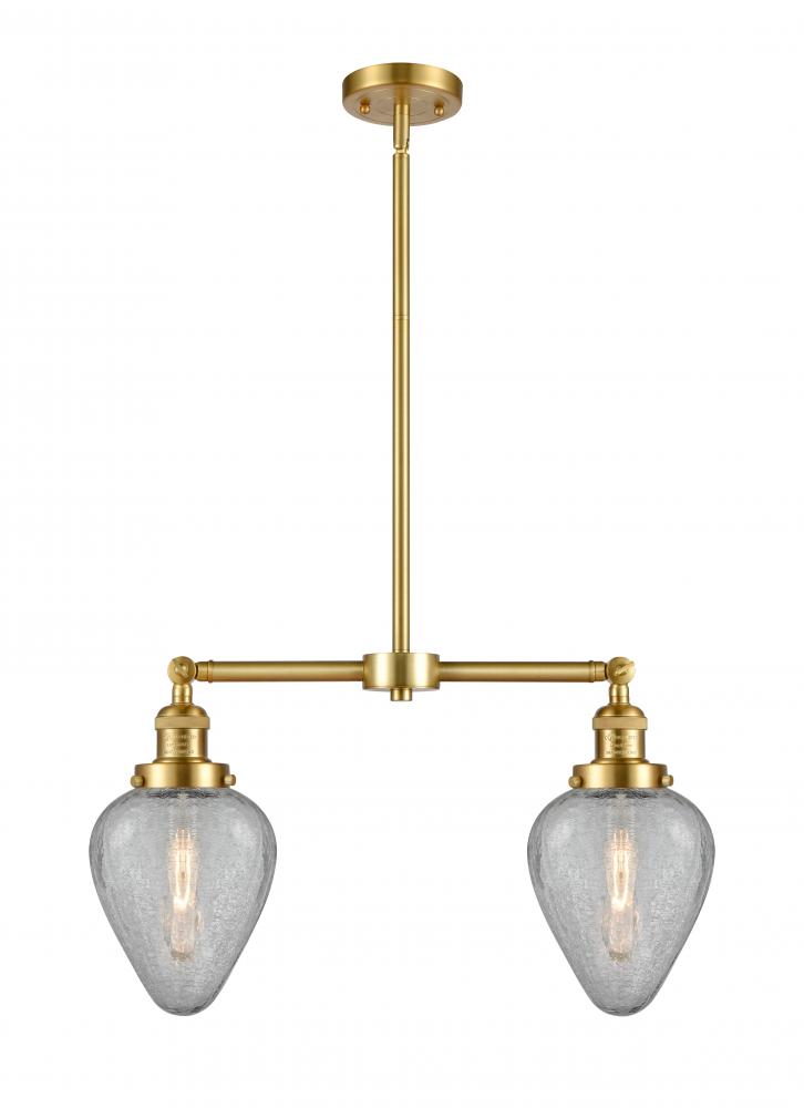 Geneseo - 2 Light - 21 inch - Satin Gold - Stem Hung - Adjustable Island Light