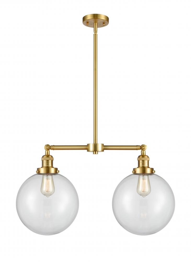 Beacon - 2 Light - 25 inch - Satin Gold - Stem Hung - Adjustable Island Light