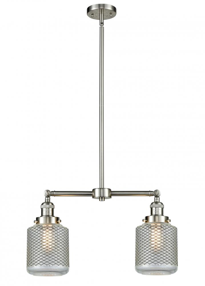 Stanton - 2 Light - 23 inch - Brushed Satin Nickel - Stem Hung - Adjustable Island Light