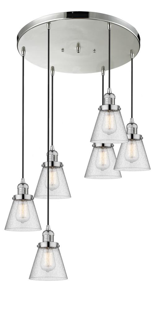 Small Cone 6 Light Multi-Pendant