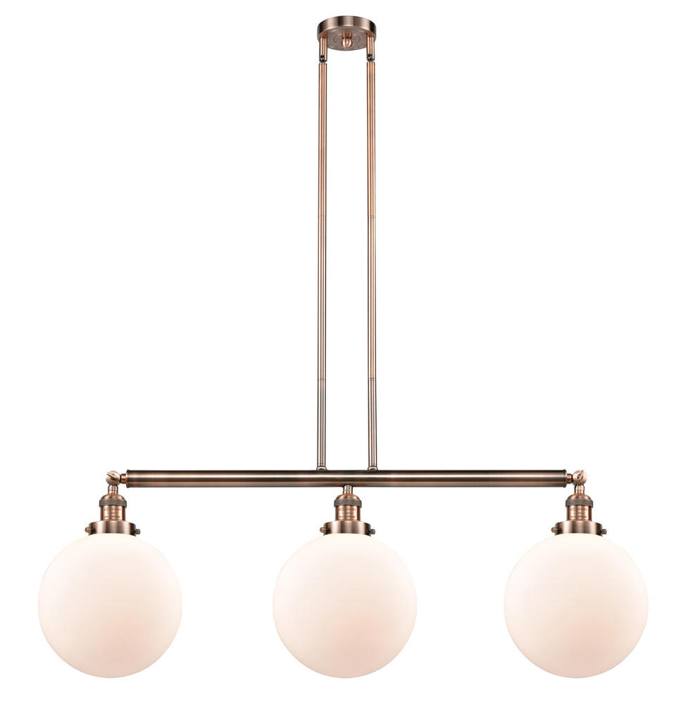 Beacon - 3 Light - 42 inch - Antique Copper - Stem Hung - Adjustable Island Light