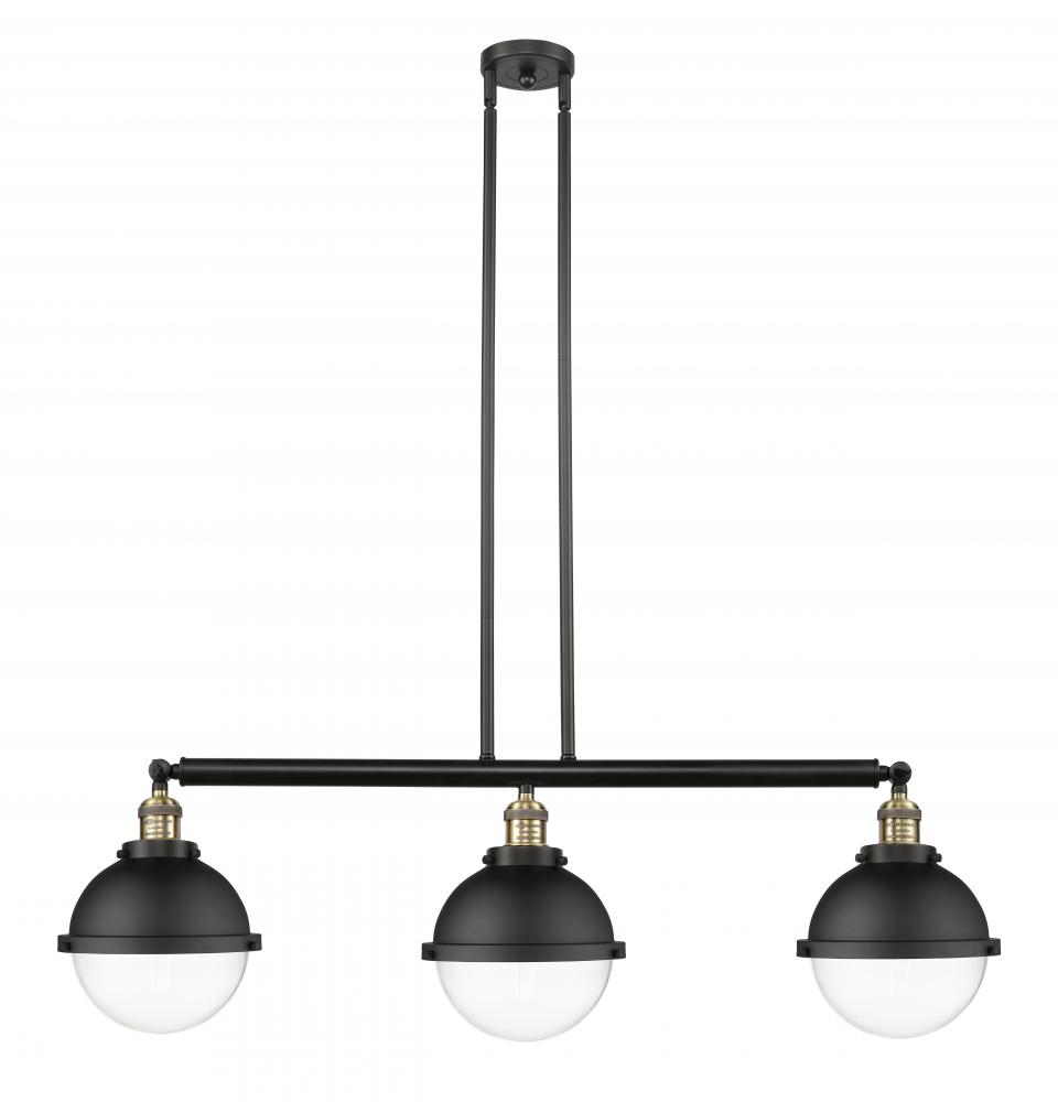 Hampden - 3 Light - 42 inch - Black Antique Brass - Stem Hung - Adjustable Island Light