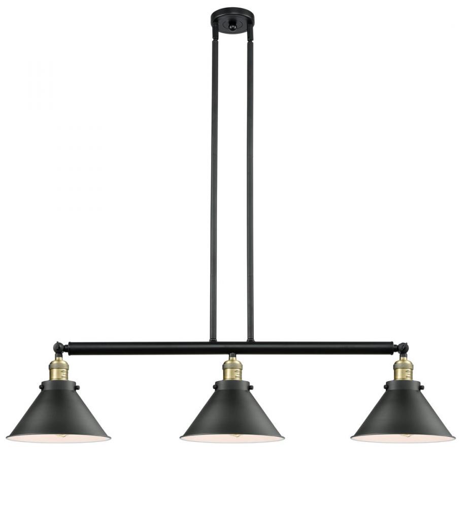 Briarcliff - 3 Light - 43 inch - Black Antique Brass - Stem Hung - Adjustable Island Light