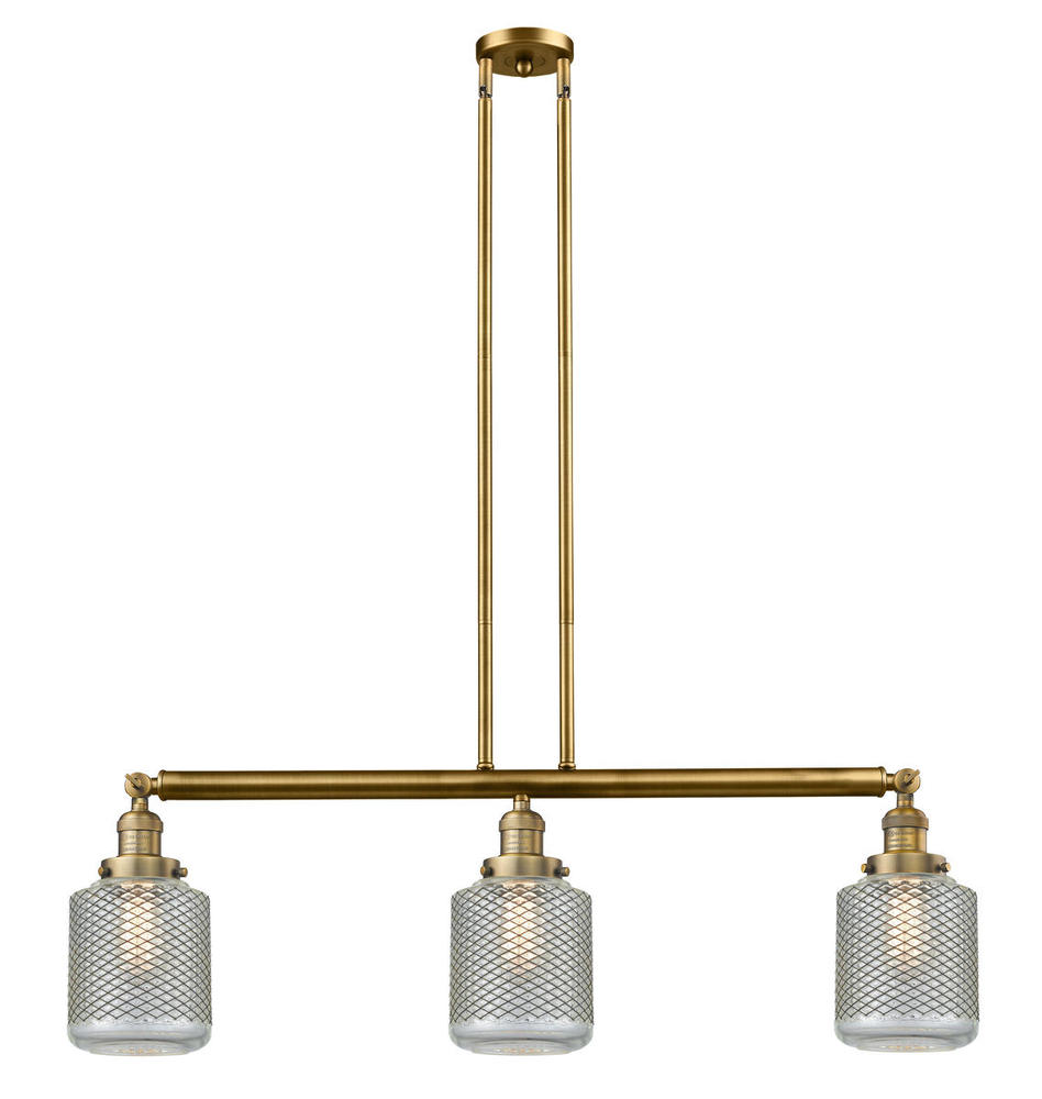 Stanton - 3 Light - 39 inch - Brushed Brass - Stem Hung - Adjustable Island Light