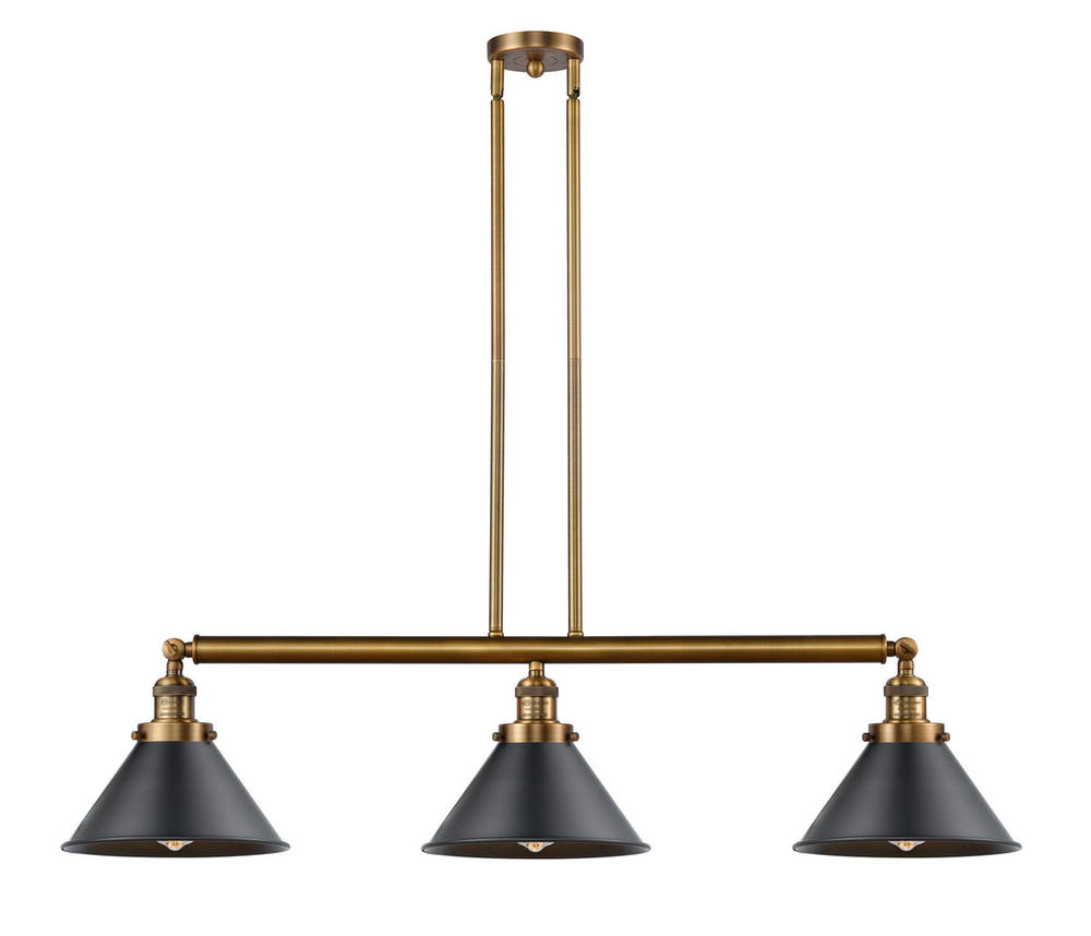 Briarcliff - 3 Light - 43 inch - Brushed Brass - Stem Hung - Adjustable Island Light