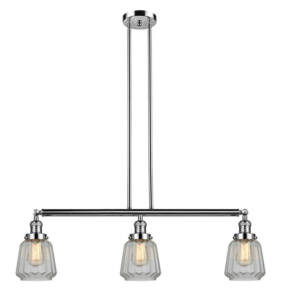 Chatham - 3 Light - 39 inch - Polished Nickel - Stem Hung - Adjustable Island Light