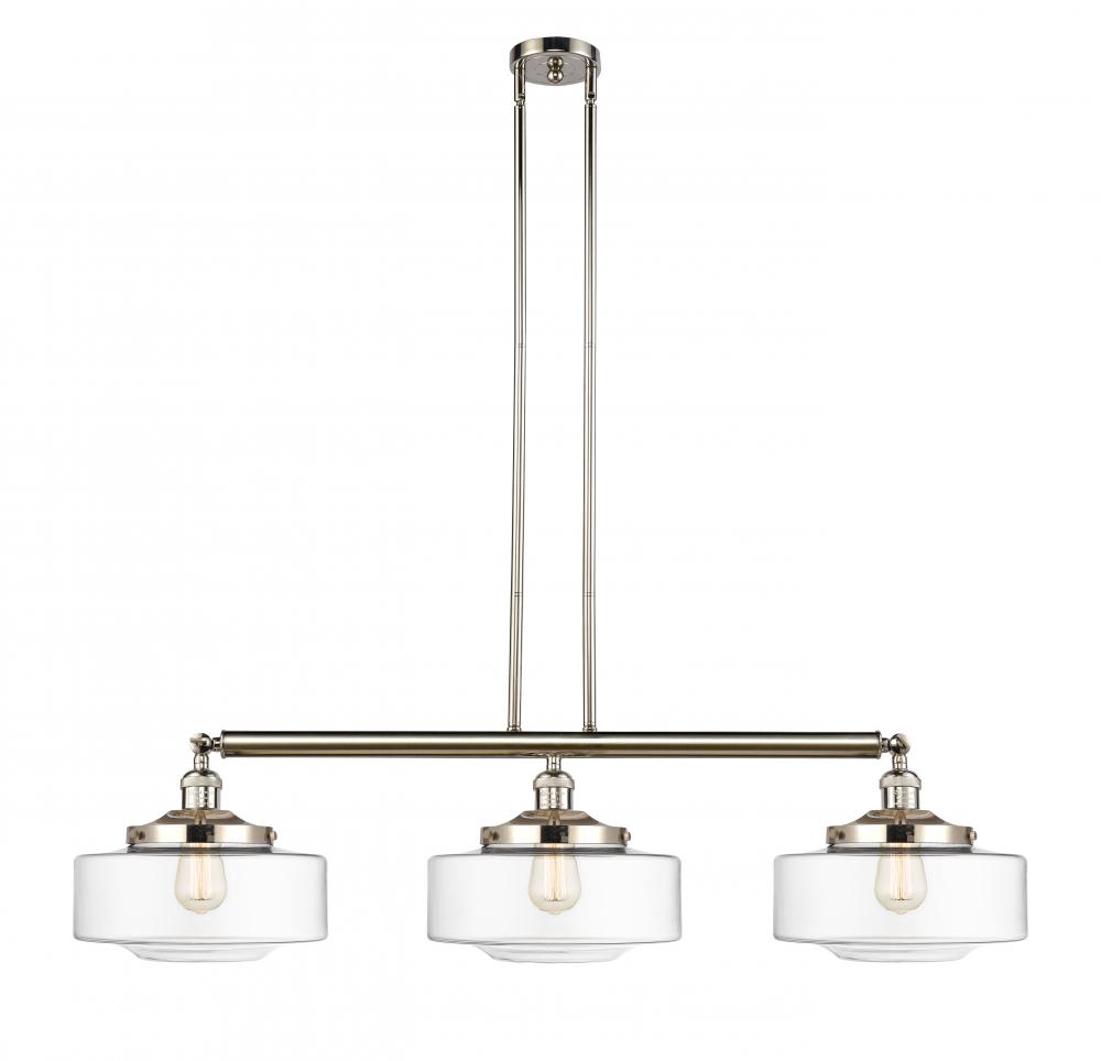 Bridgeton - 3 Light - 44 inch - Polished Nickel - Stem Hung - Adjustable Island Light