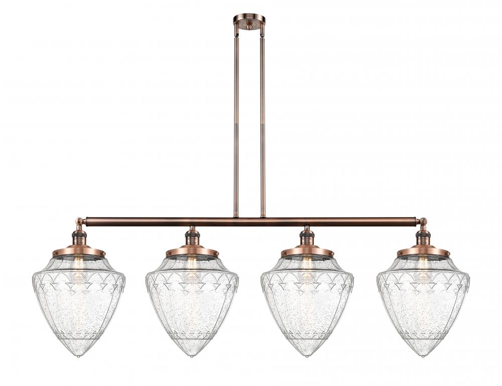Bullet - 4 Light - 50 inch - Antique Copper - Stem Hung - Island Light
