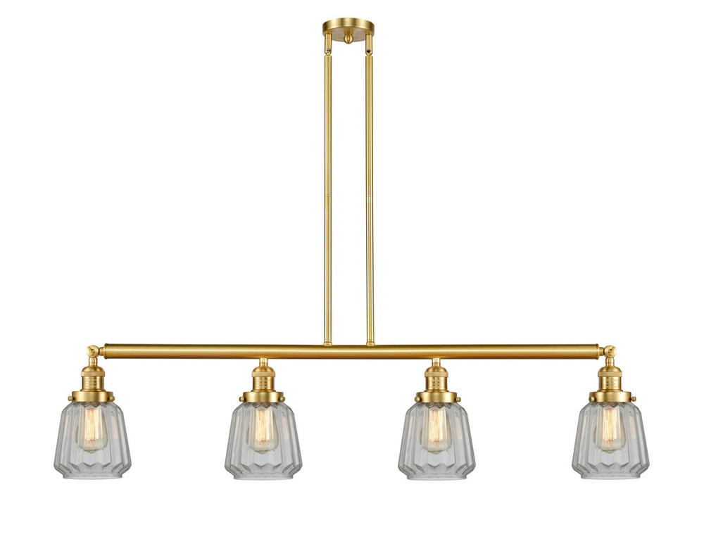Chatham - 4 Light - 51 inch - Satin Gold - Stem Hung - Adjustable Island Light