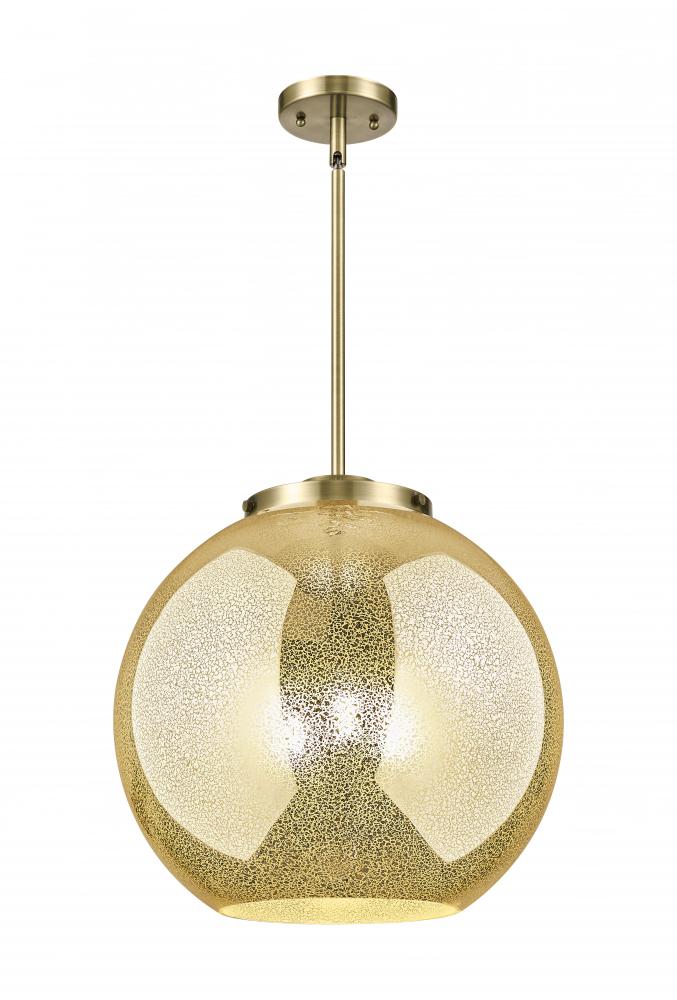 Athens - 3 Light - 16 inch - Antique Brass - Stem hung - Pendant