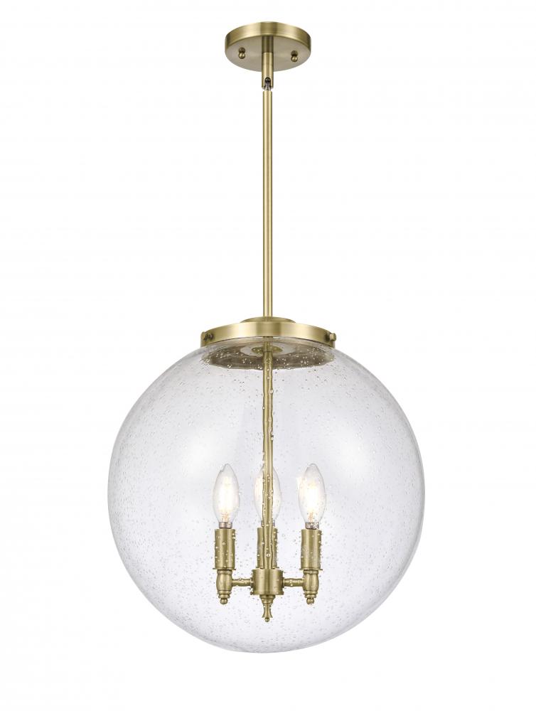 Beacon - 3 Light - 16 inch - Antique Brass - Stem hung - Pendant