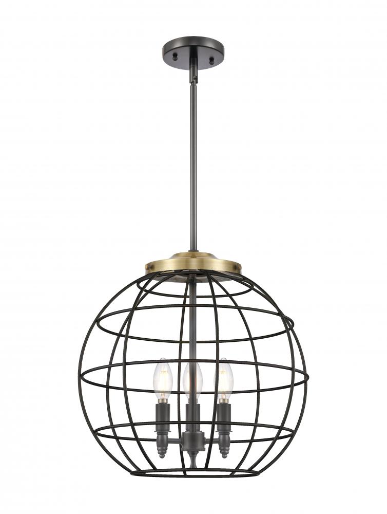 Lake Placid - 3 Light - 16 inch - Black Antique Brass - Pendant